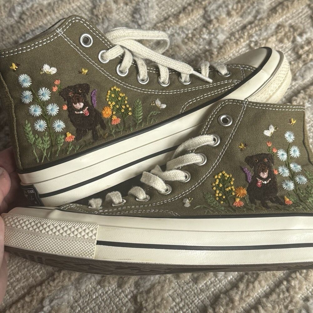 Custom Embroidered Converse Chuck Taylor All Star 70 High Top Sneakers Whimsy